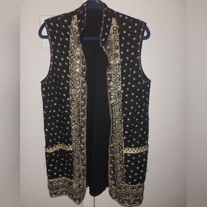 Zara quilted metal detail vest.